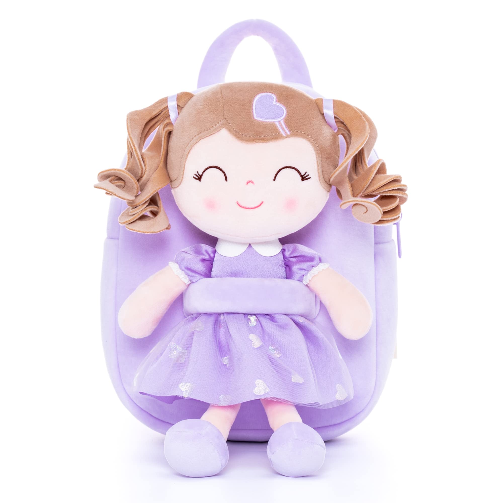 Foto 2 pulgar | Mochila Gloveleya para Niña Pequeña con Muñeca Morada de 20 cm - Venta Internacional
