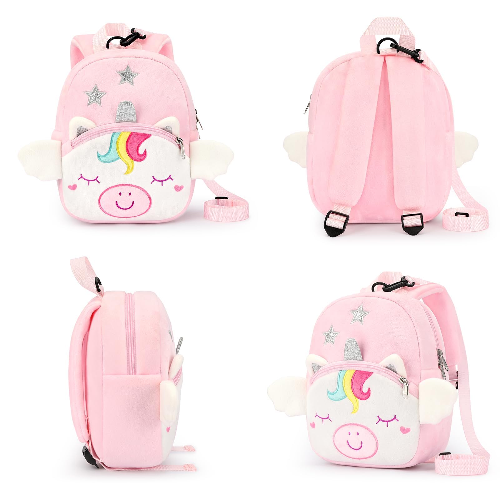 Foto 8 pulgar | Mochila Para Niños Pequeños Mibasies, Bonito Peluche De Unicornio De 1 A 3 Años - Venta Internacional.