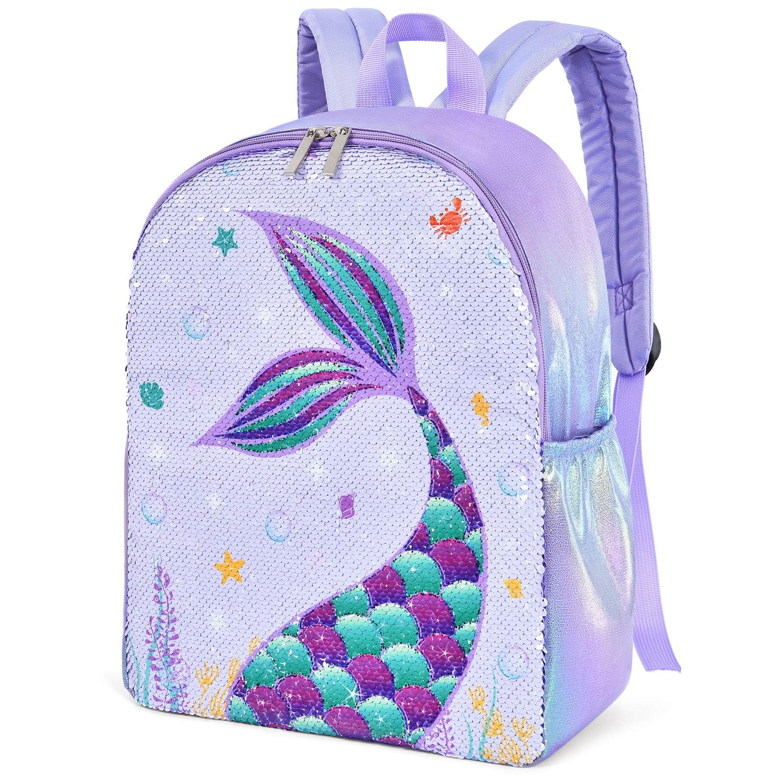 Foto 2 pulgar | Mochila Wernnsai Sparkly Girls Mermaid Kids 38 X 30 X 12 cm - Venta Internacional
