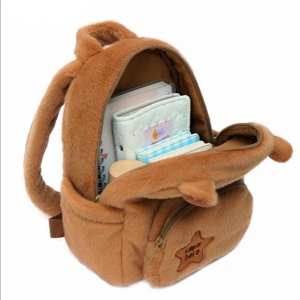 Foto 3 pulgar | Mochila Capibara Plush 24x11x30 cm para Niños - Venta Internacional