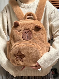Foto 4 | Mochila Capibara Plush 24x11x30 cm para Niños - Venta Internacional