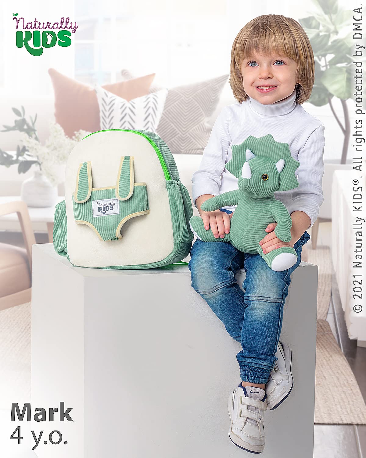 Foto 7 pulgar | Mochila Naturally Kids Green Dinosaur Triceratops - Venta Internacional