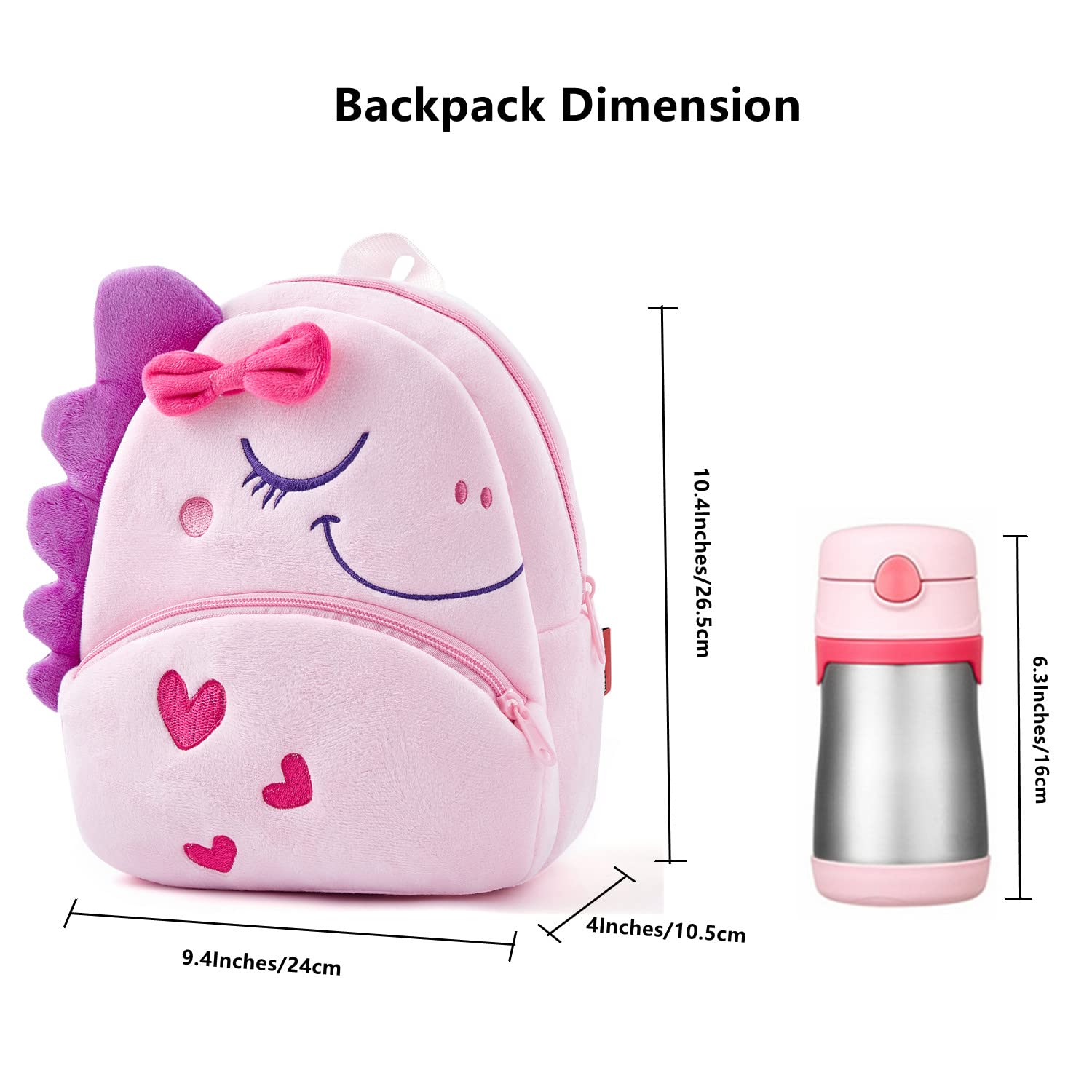 Foto 4 | Mochila Nice Choice Dinosaurio para Niñas de 2 a 6 Años - Venta Internacional