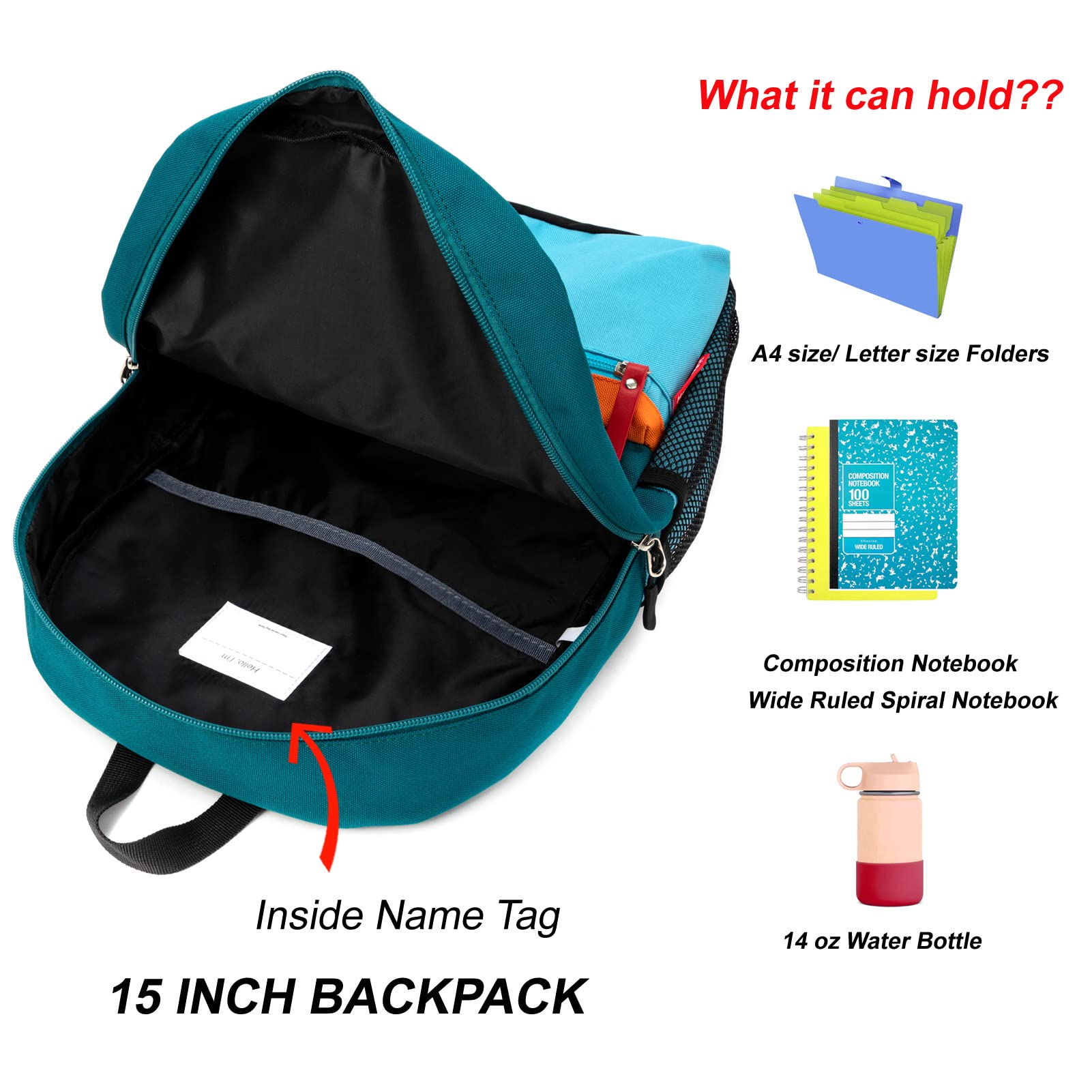 Foto 5 pulgar | Mochila Hawlander Little Kids Azul Verde 16l 3-6 Años - Venta Internacional.