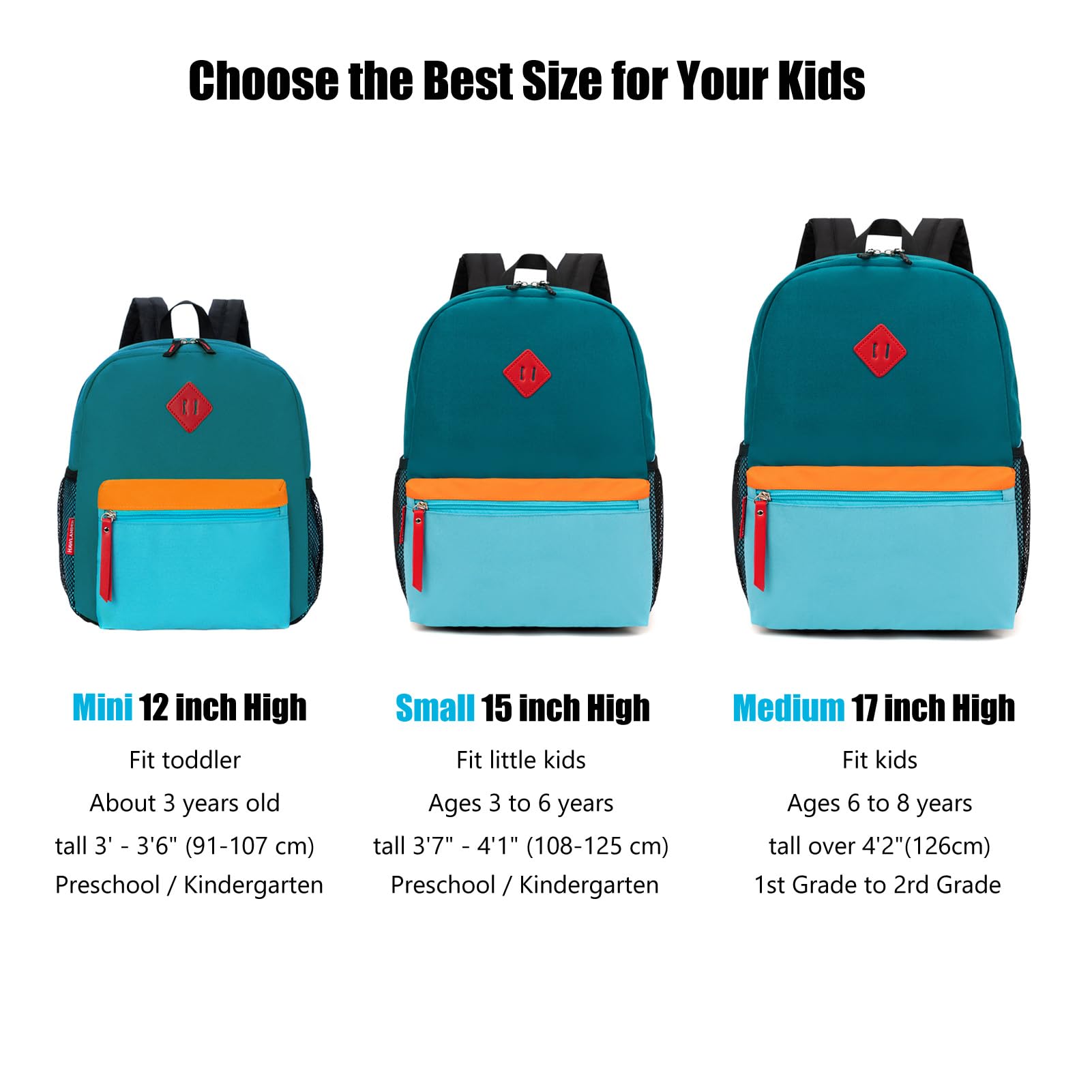 Foto 6 pulgar | Mochila Hawlander Little Kids Azul Verde 16l 3-6 Años - Venta Internacional.