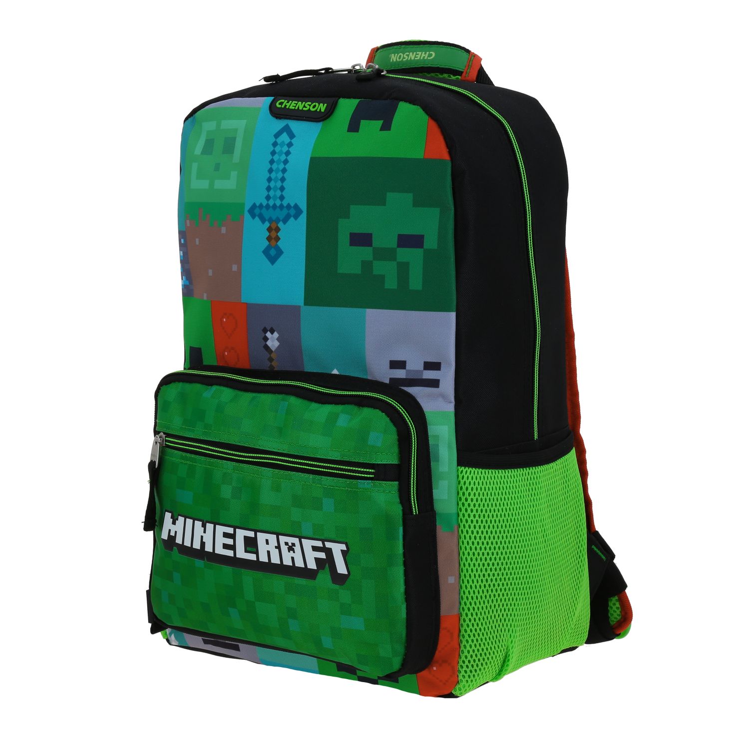 Foto 3 pulgar | Mochila Escolar Grande Chenson Minecraft Tiles MC66392-3