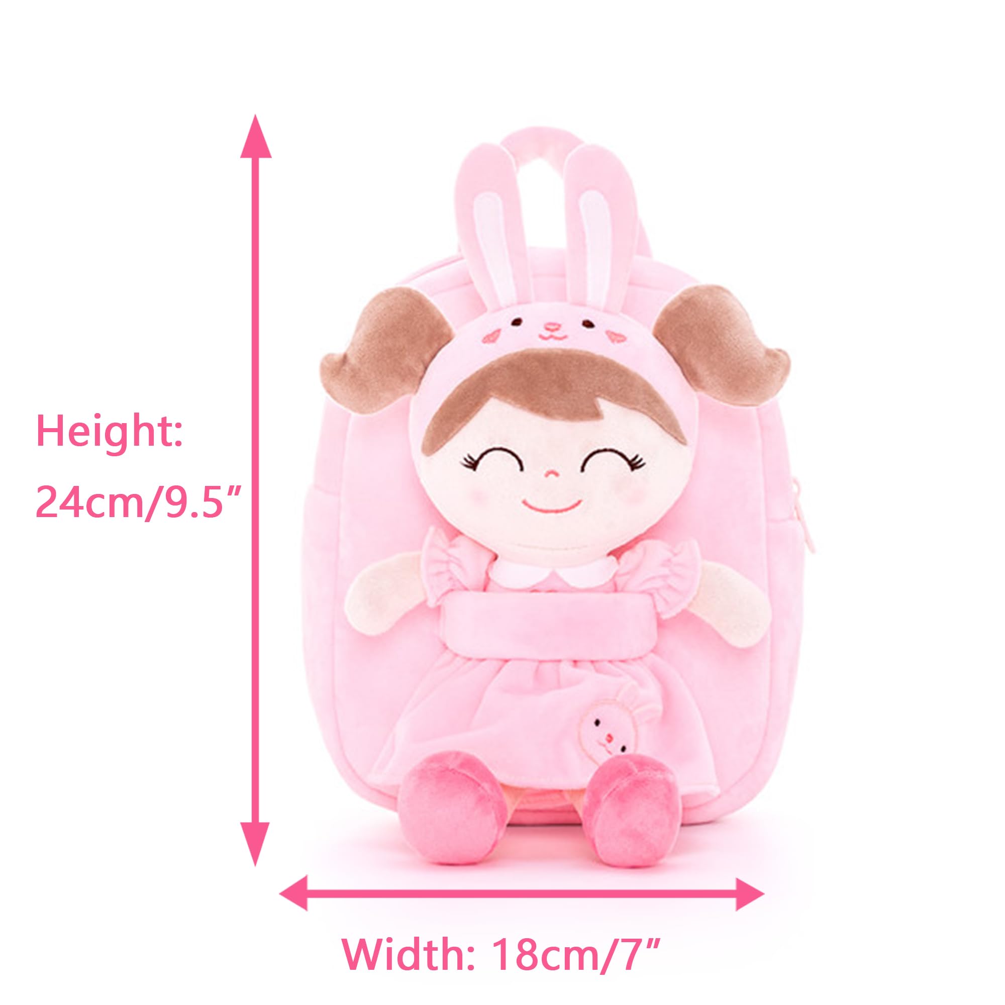 Foto 2 | Mochila Gloveleya Bunny Plush Kids Con Conejo De Peluche Rosa - Venta Internacional.