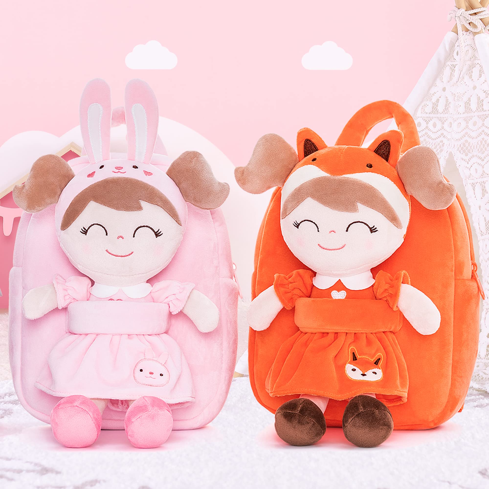 Foto 6 pulgar | Mochila Gloveleya Bunny Plush Kids Con Conejo De Peluche Rosa - Venta Internacional.