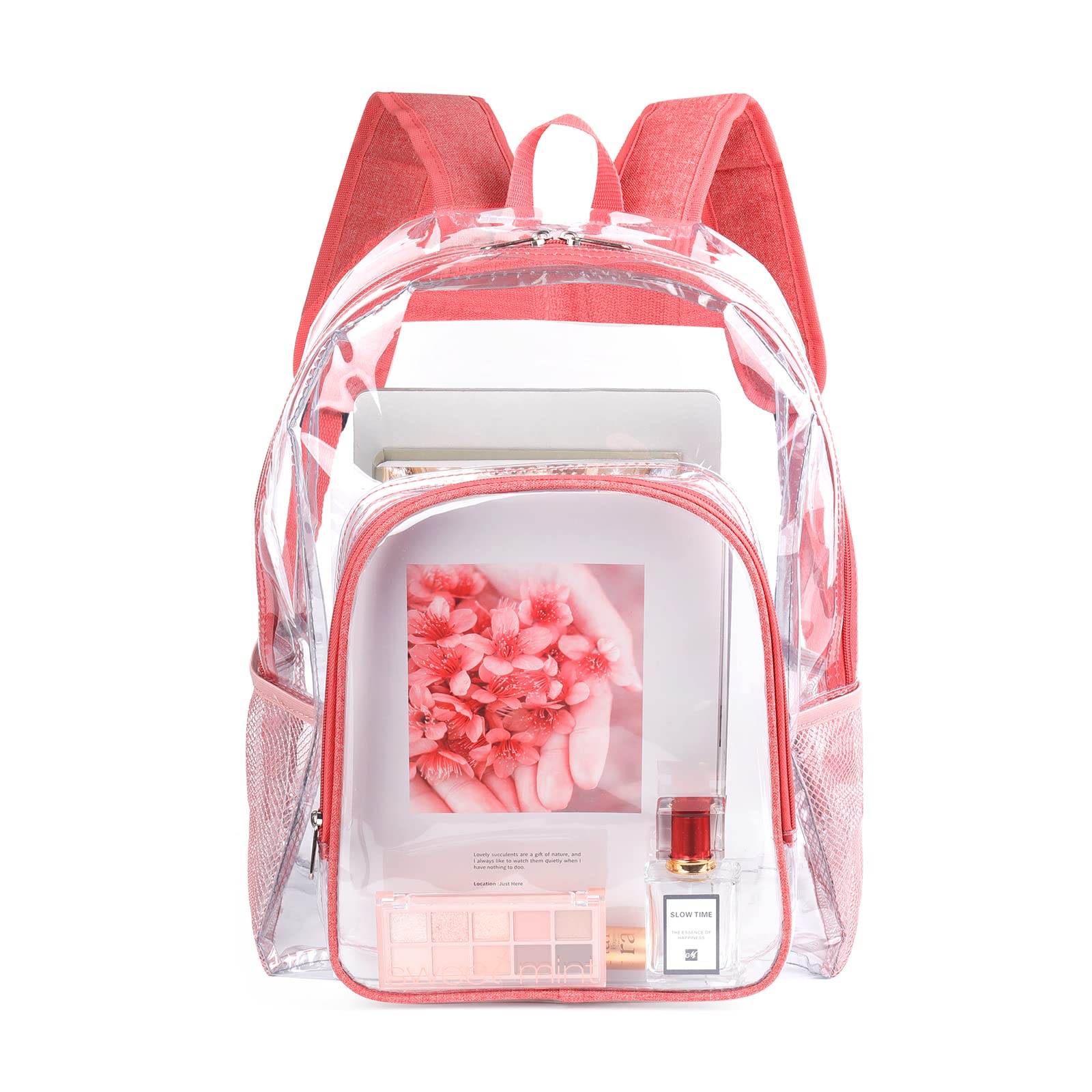 Foto 2 pulgar | Mochila Fomaris Pink Clear Para Niñas Y Mujeres De 40 Cm Con Botella De 2 Litros - Venta Internacional.