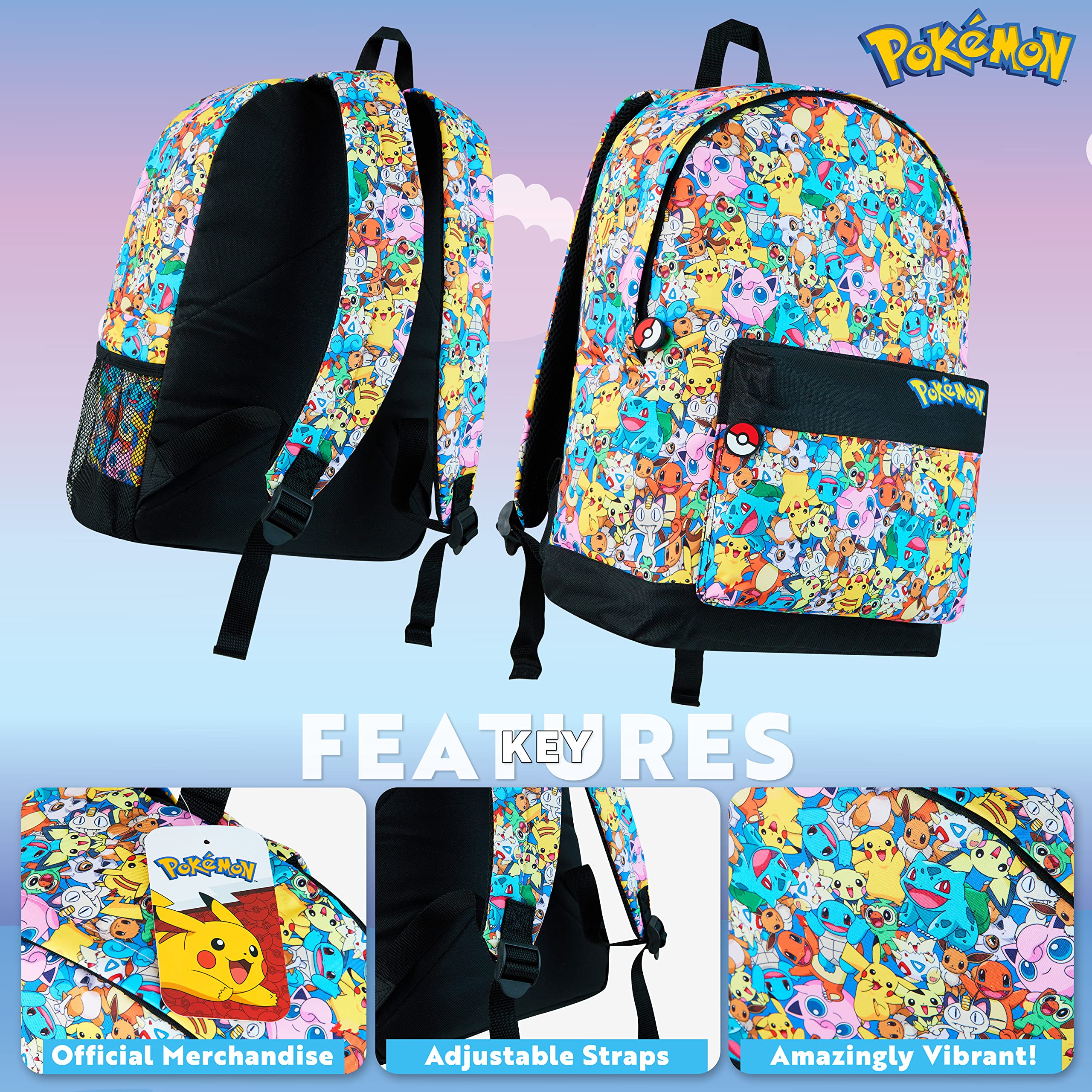 Foto 4 pulgar | Mochila Pokémon Infantil - Venta Internacional