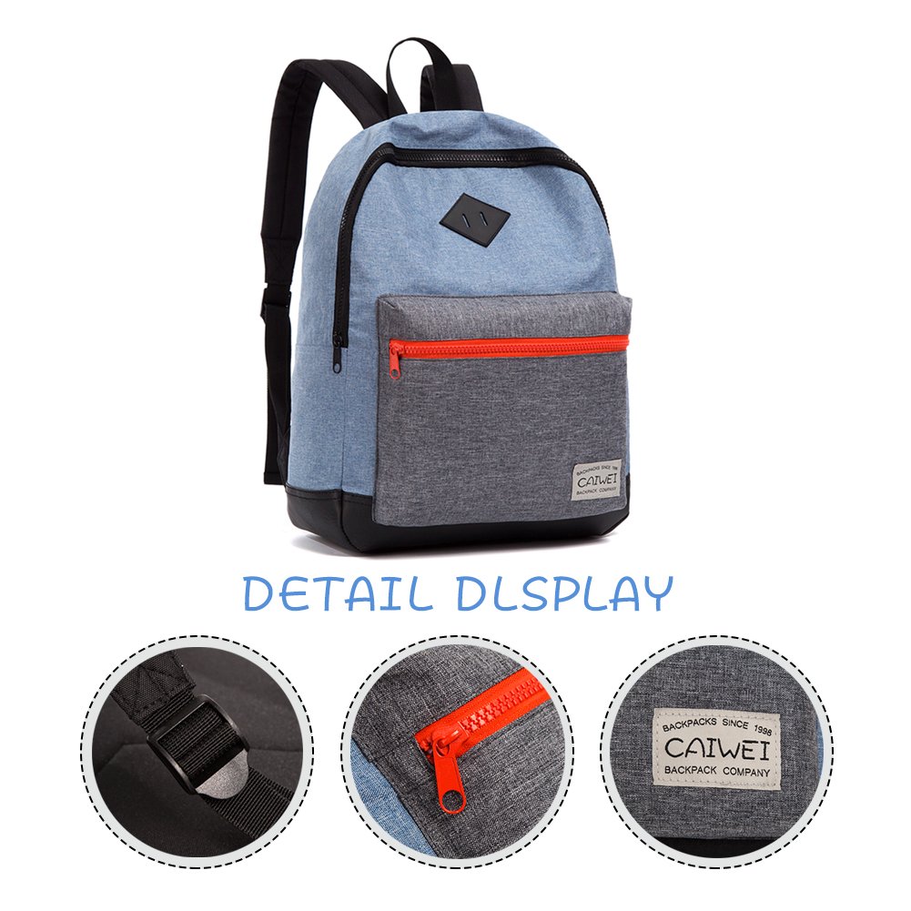 Foto 3 pulgar | Mochila Caiwei Fashion para Niños Azul 38x29x13cm Poliéster - Venta Internacional