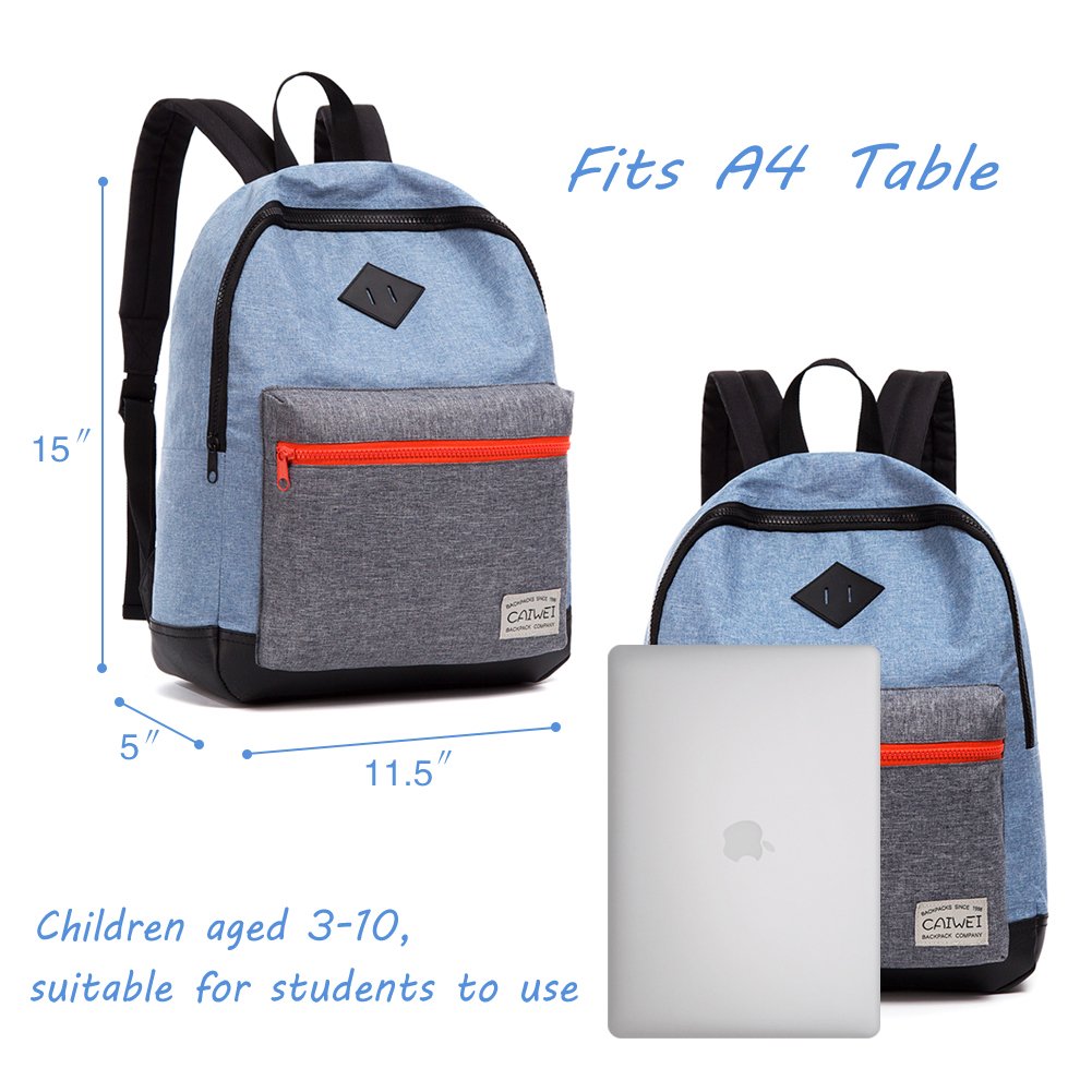 Foto 5 pulgar | Mochila Caiwei Fashion para Niños Azul 38x29x13cm Poliéster - Venta Internacional