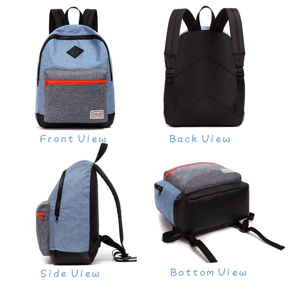 Foto 8 pulgar | Mochila Caiwei Fashion para Niños Azul 38x29x13cm Poliéster - Venta Internacional