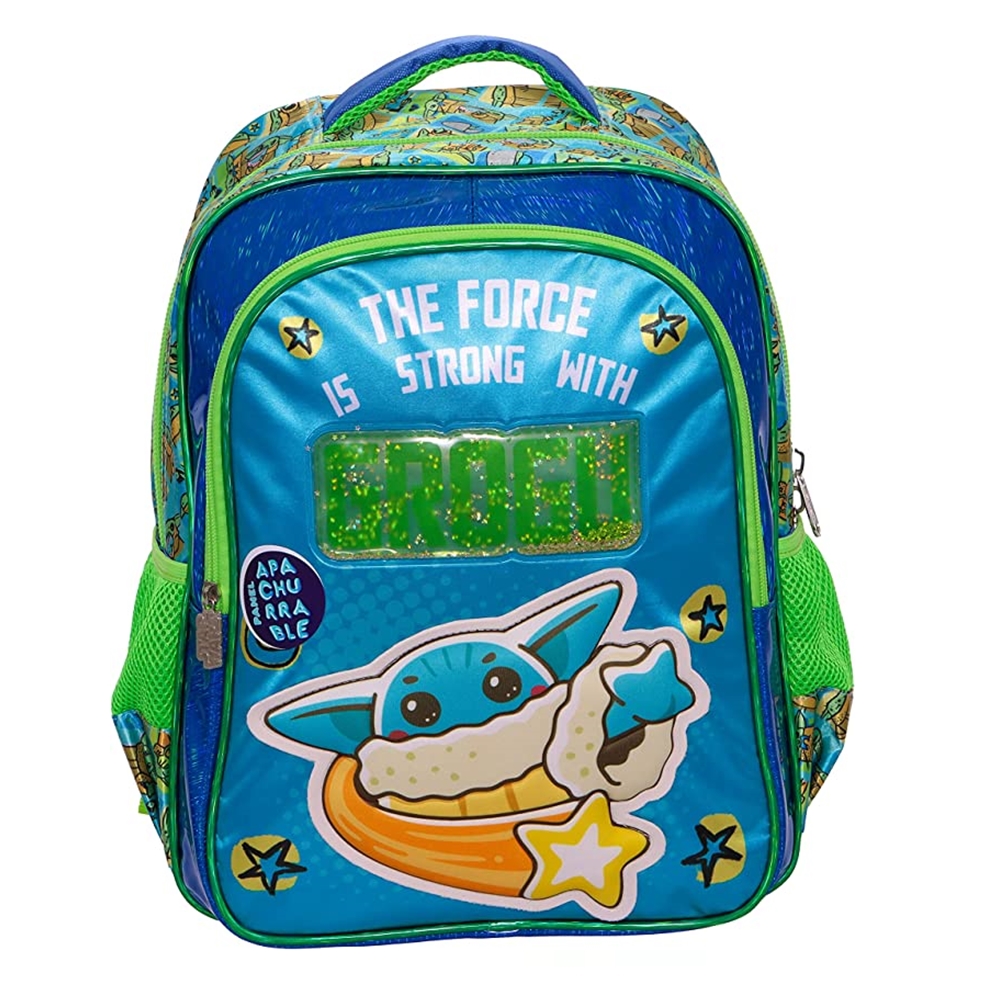 Mochila Escolar Grande Primaria Ruz Baby Yoda 175975 Grogu Color Verde