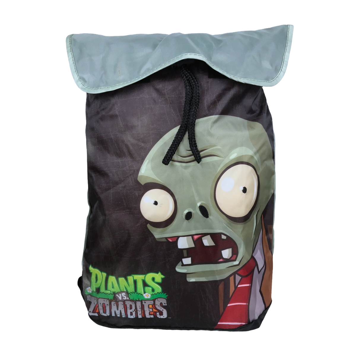 Foto 2 pulgar | Morral Infantil Casual Plantas Vs Zombies Color Gris Oscuro