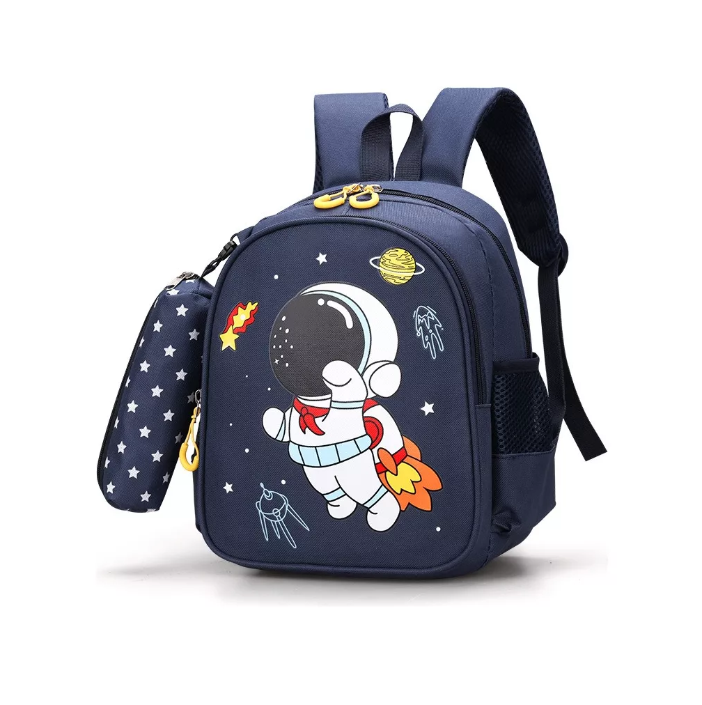 Foto 4 pulgar | Mochila Impermeable Diseño En Tela De Nailon, Astronauta Azul Marino