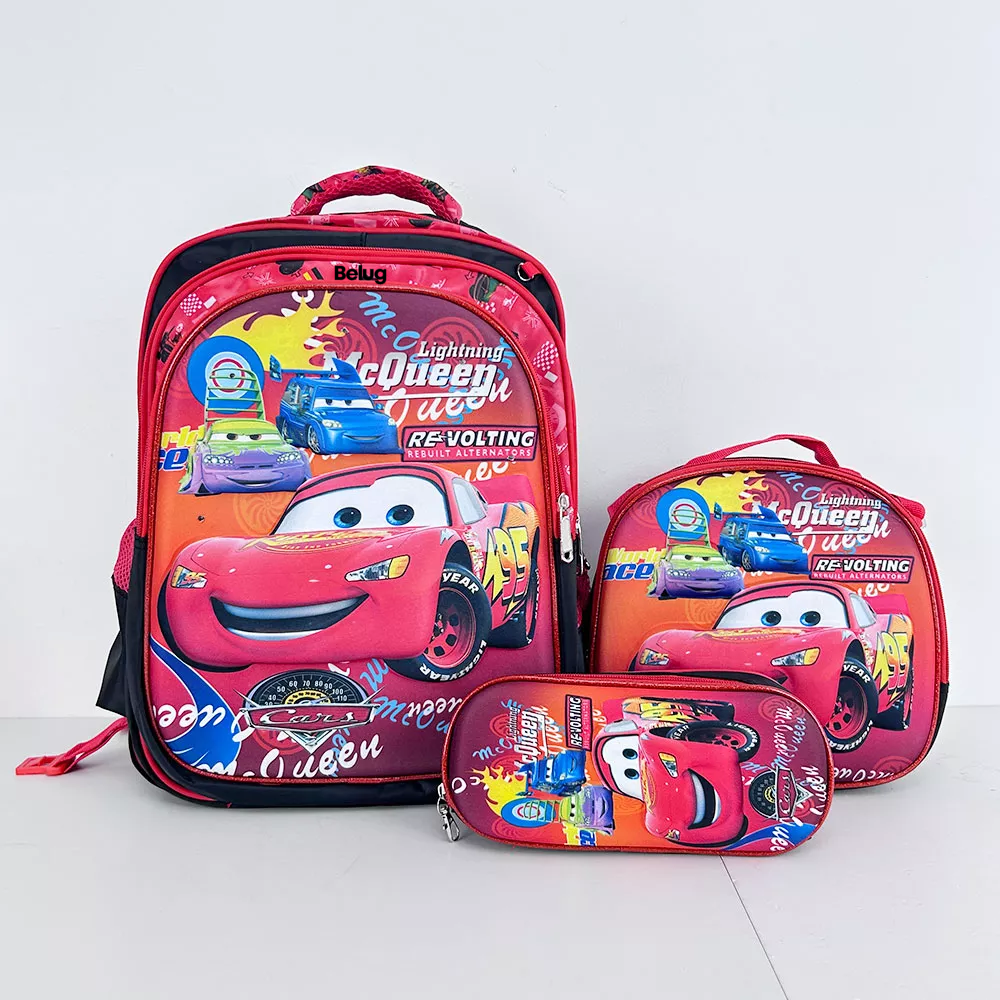 Foto 4 pulgar | Mochila Escolar Set 3 Piezas Con Ruedas Lapicera Y Lonchera Rojo Bag330-a