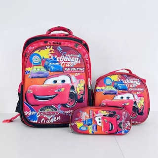 Foto 3 | Mochila Escolar Set 3 Piezas Con Ruedas Lapicera Y Lonchera Rojo Bag330-a