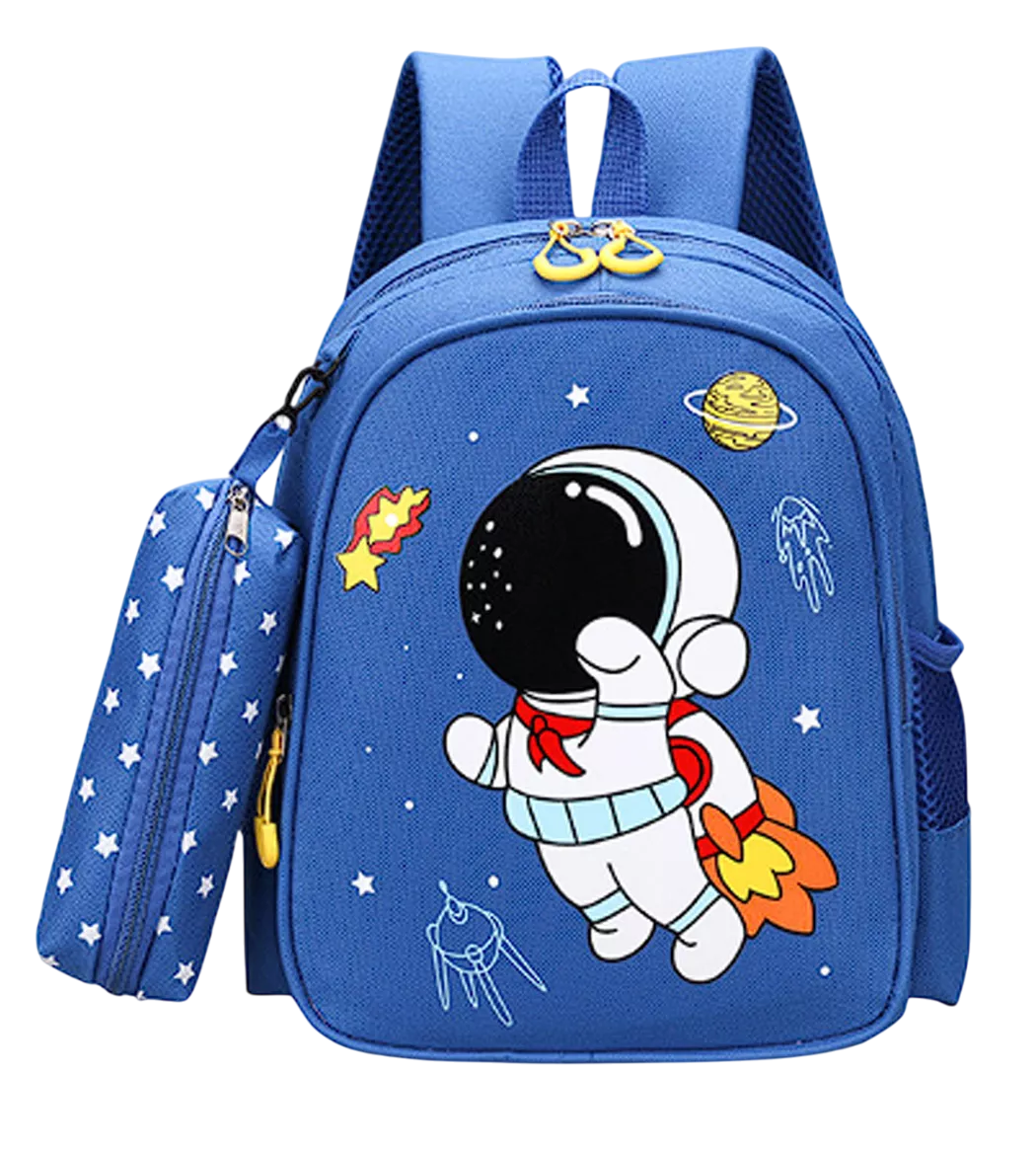 Foto 2 pulgar | Mochila Impermeable Diseño Astronauta En Tela De Nailon, Azul