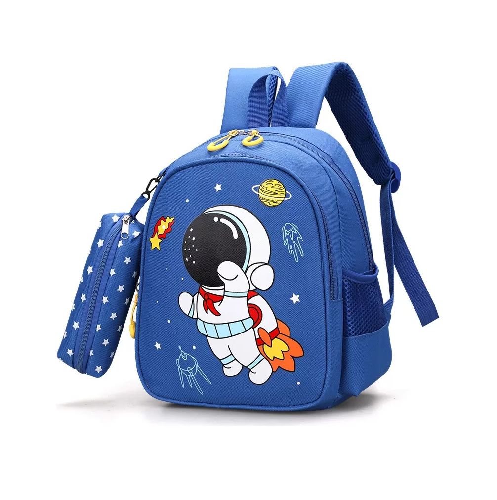 Foto 3 pulgar | Mochila Impermeable Diseño Astronauta En Tela De Nailon, Azul