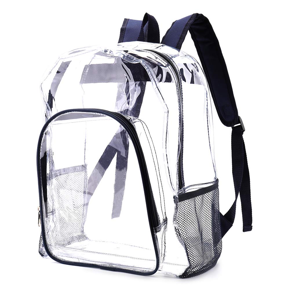 Mochila Transparente Jomparo Azul Marino Para Escolares, Niñas Y Adultos - Venta Internacional.