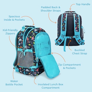 Foto 3 | Mochila y Bolsa de Almuerzo Aislante Bentgo Kids Prints Dinosaur - Venta Internacional