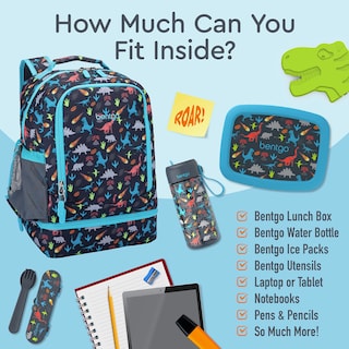 Foto 4 | Mochila y Bolsa de Almuerzo Aislante Bentgo Kids Prints Dinosaur - Venta Internacional