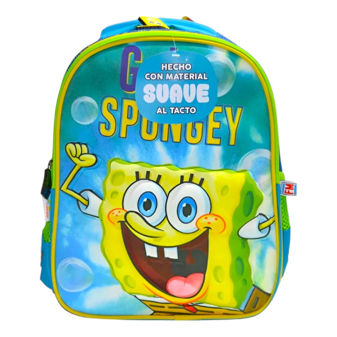 Foto 2 pulgar | Fm Mochila Chica Preescolar Bob Esponja Sb102k35bp