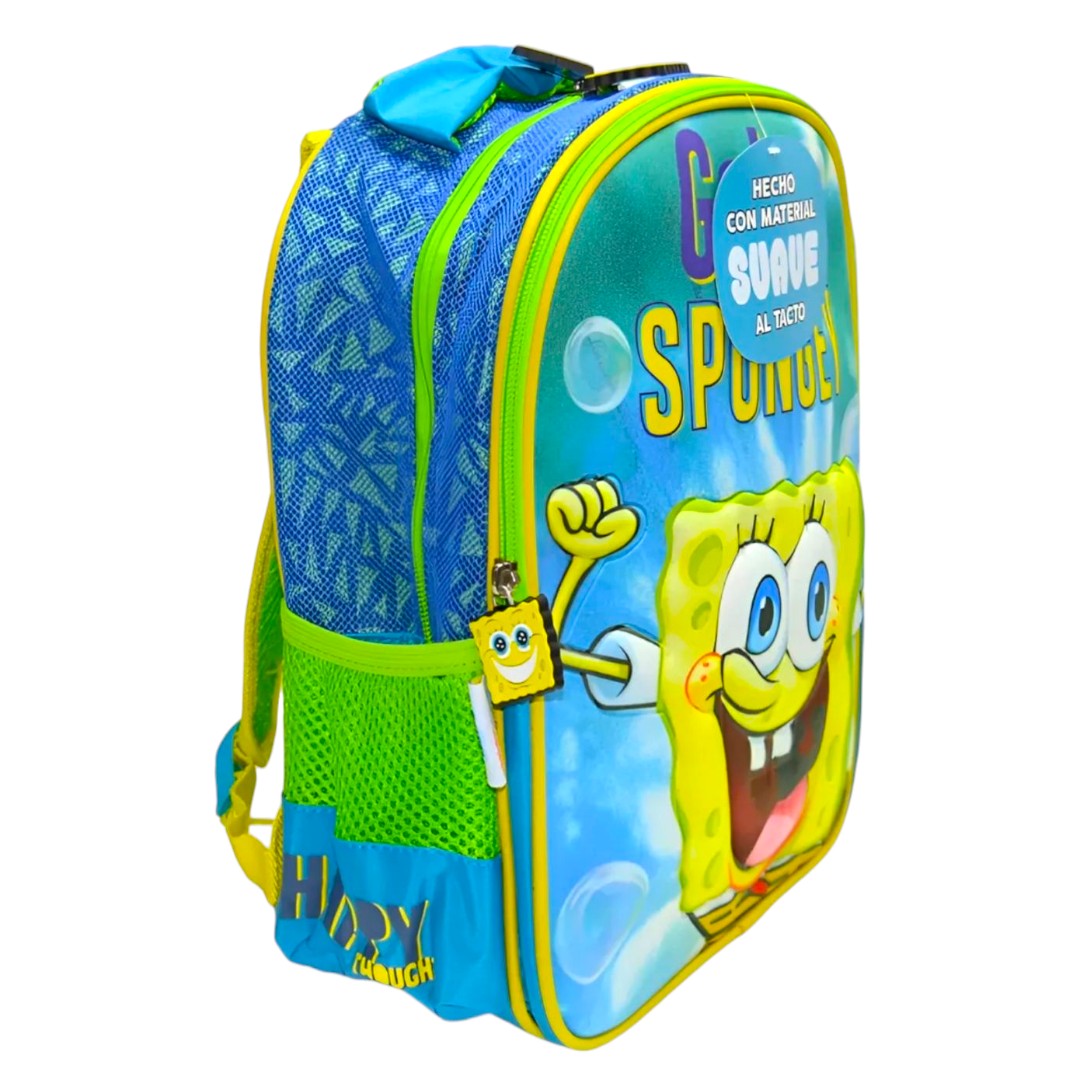 Foto 3 pulgar | Fm Mochila Chica Preescolar Bob Esponja Sb102k35bp