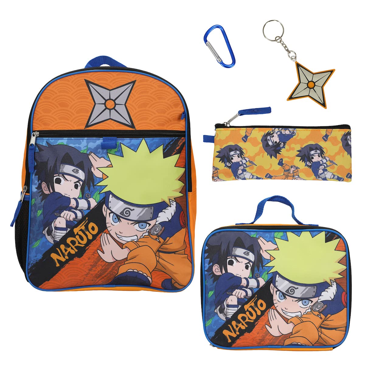 Set De Mochilas Bioworld Naruto Classic Sasuke Vs Naruto 16 - Venta Internacional.