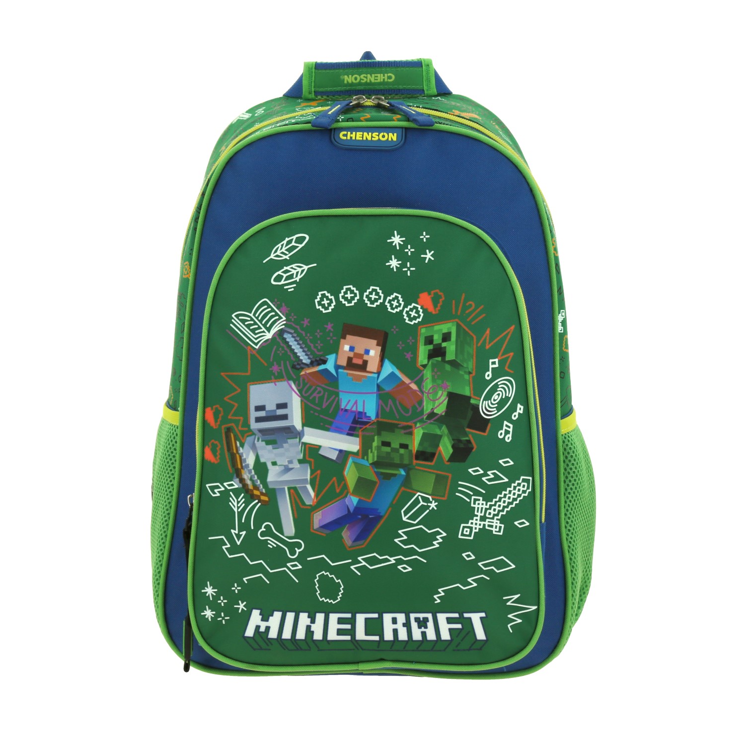 Foto 2 pulgar | Mochila Escolar Grande Primaria Chenson Minecraft Dudol Mc66071-g