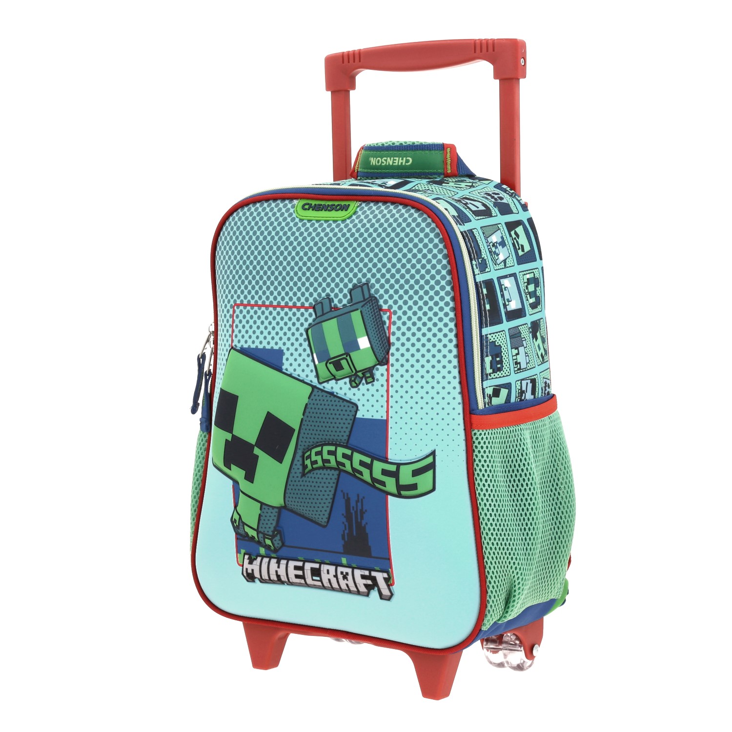 Foto 2 pulgar | Mochila Chica Chenson Ruedas Niño Escolar Kinder Minecraft Bliper Mc66011-9