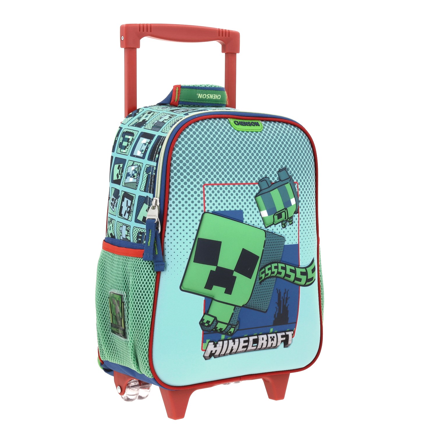 Foto 4 pulgar | Mochila Chica Chenson Ruedas Niño Escolar Kinder Minecraft Bliper Mc66011-9