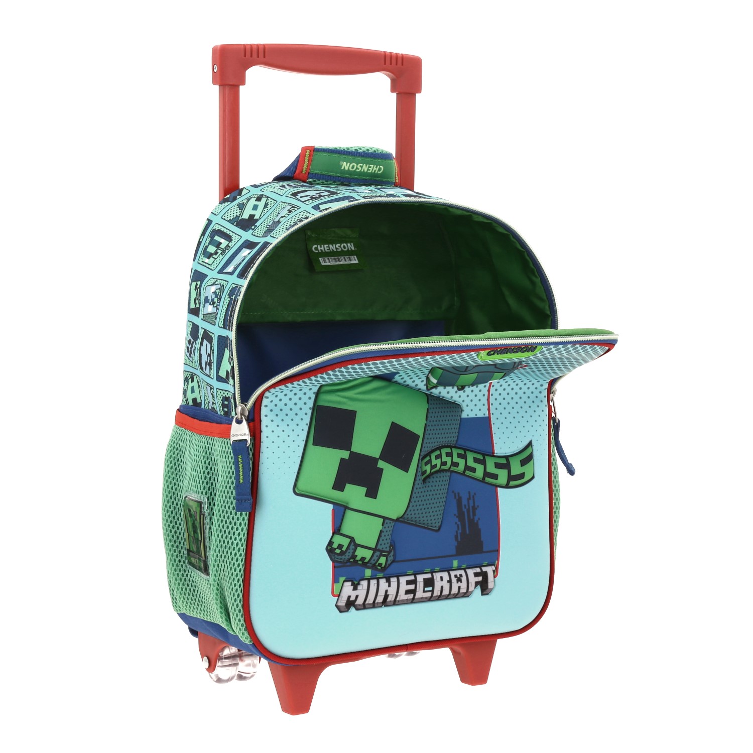 Foto 6 pulgar | Mochila Chica Chenson Ruedas Niño Escolar Kinder Minecraft Bliper Mc66011-9