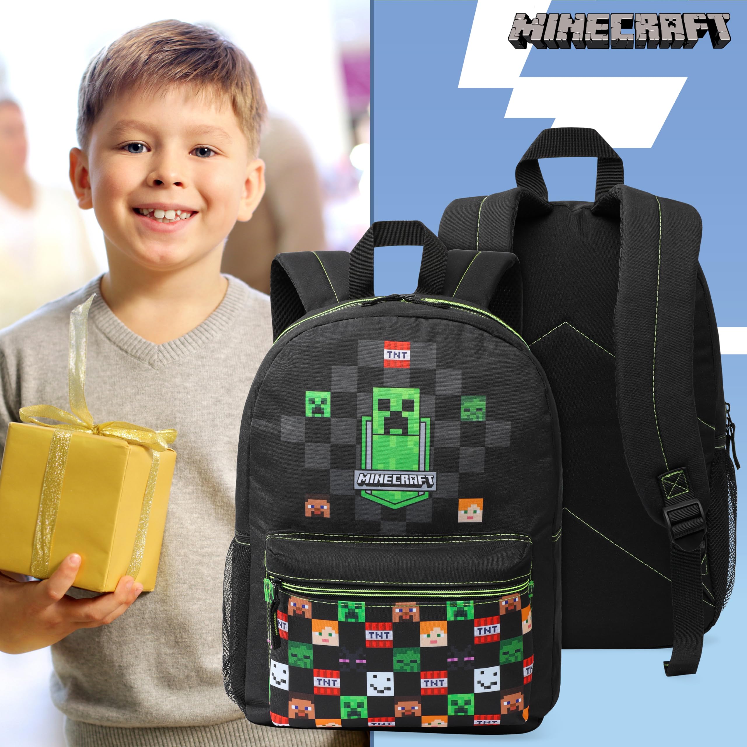 Foto 3 | Mochila Escolar Minecraft para Niños - Venta Internacional
