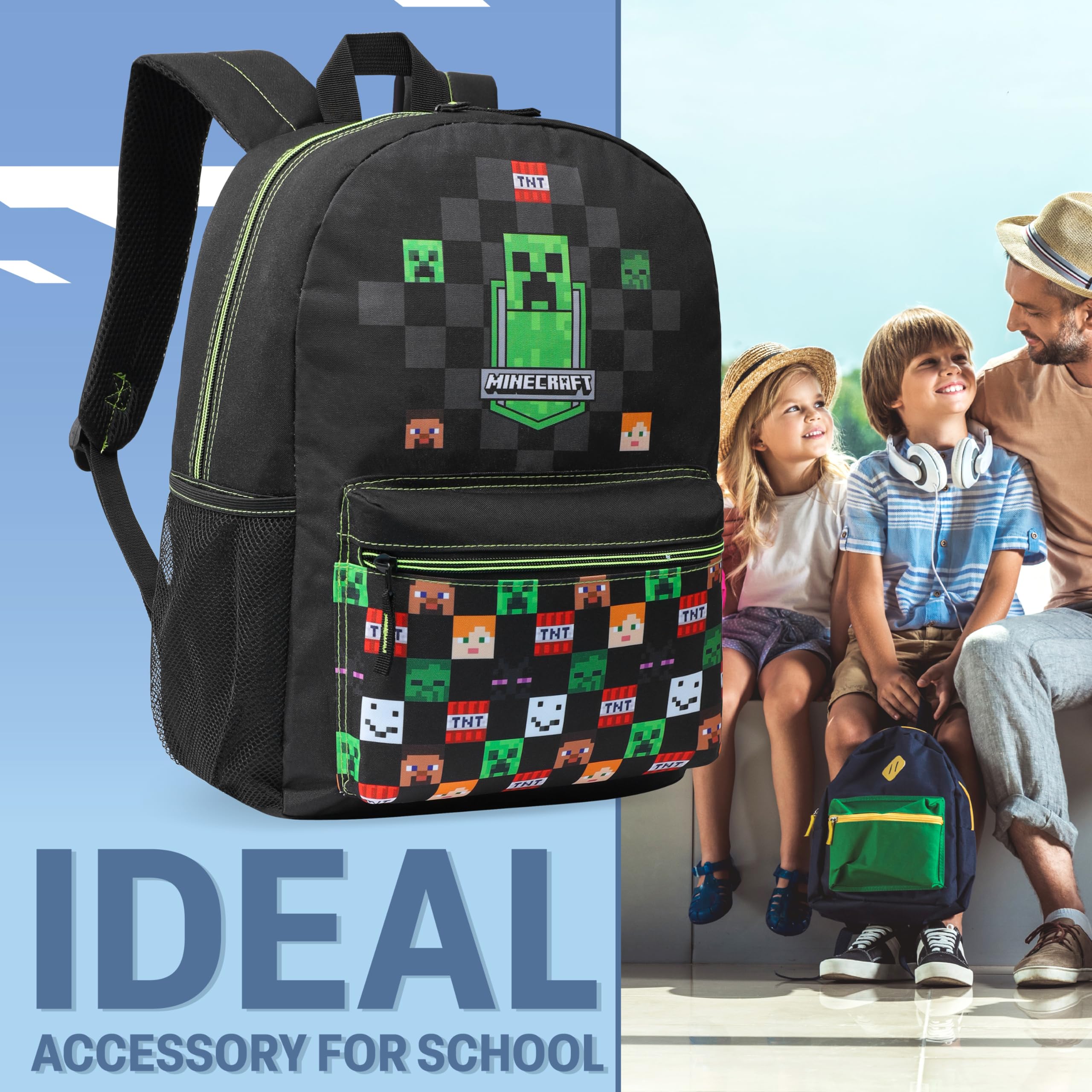 Foto 4 | Mochila Escolar Minecraft para Niños - Venta Internacional