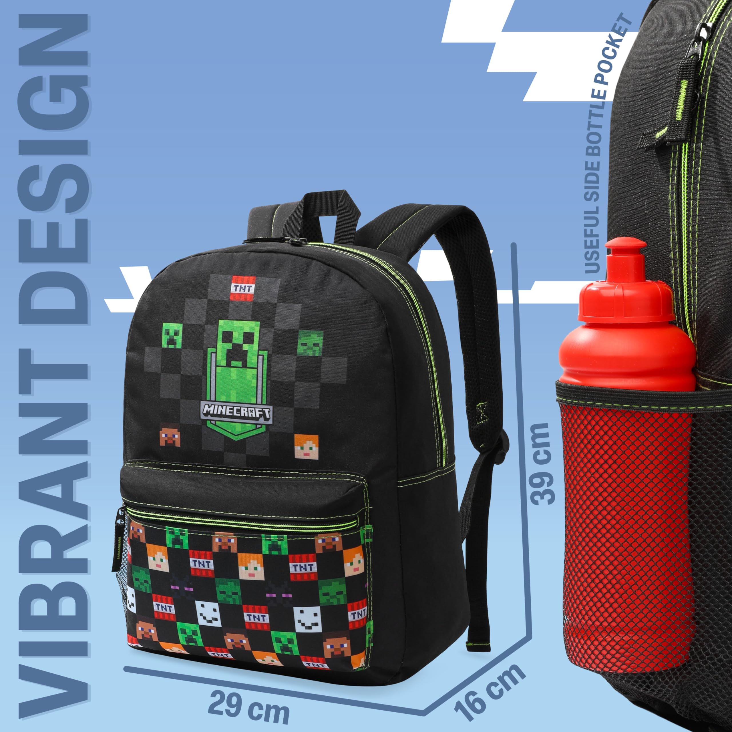 Foto 5 | Mochila Escolar Minecraft para Niños - Venta Internacional