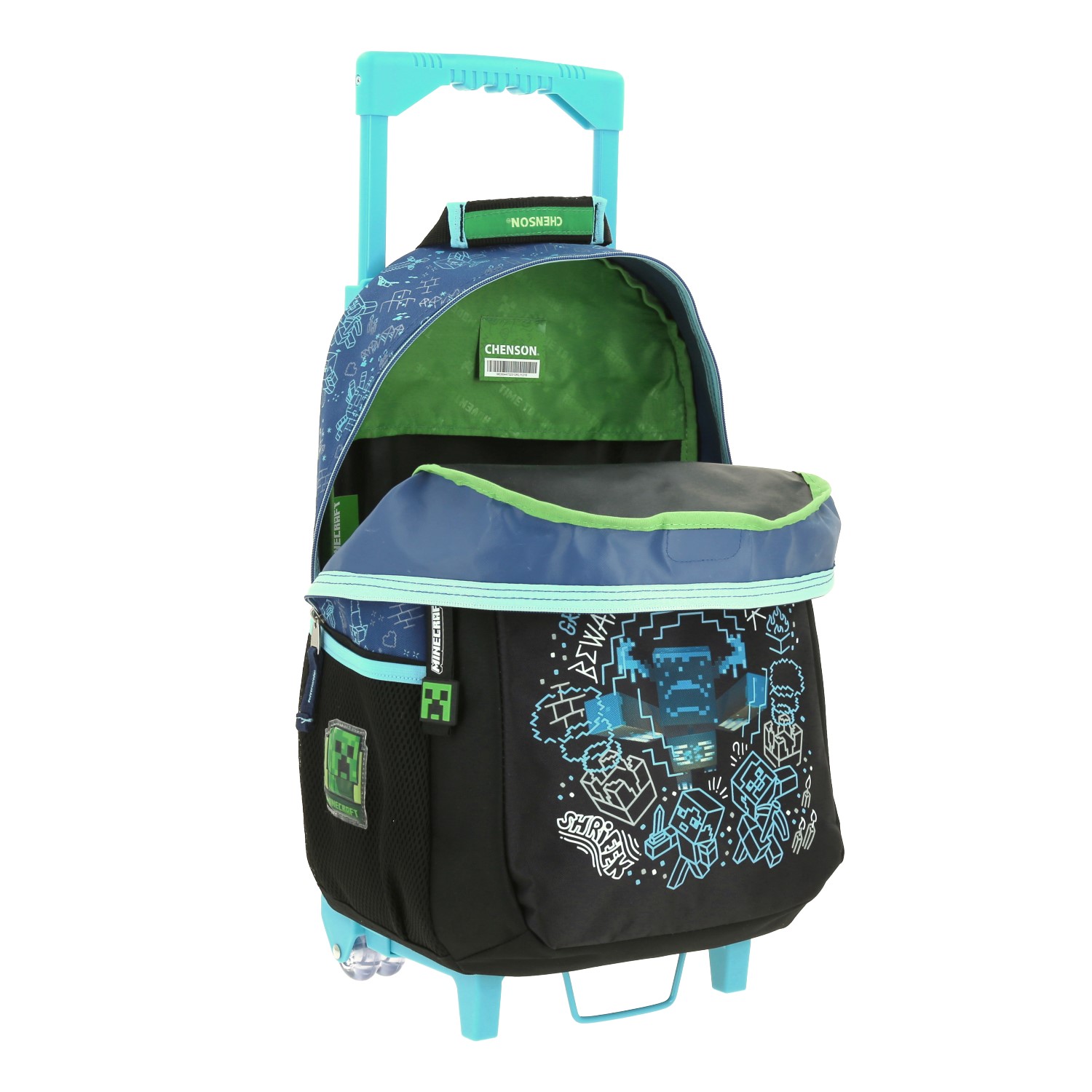 Foto 5 pulgar | Mochila Ruedas Grande Chenson Brilla Minecraft Wunder Mc66447-3