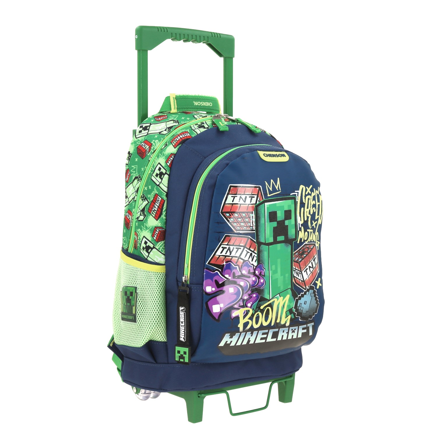 Foto 4 | Mochila Chenson Ruedas Niño Escolar Primaria Minecraft Bansk Mc65992-9 Carro De Fabrica