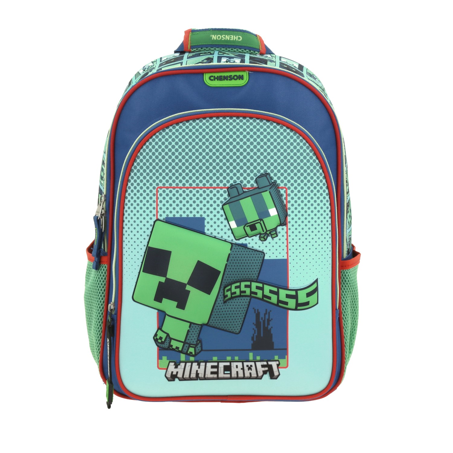 Foto 2 pulgar | Mochila Escolar Grande Primaria Chenson Minecraft Bliper Mc66007-9