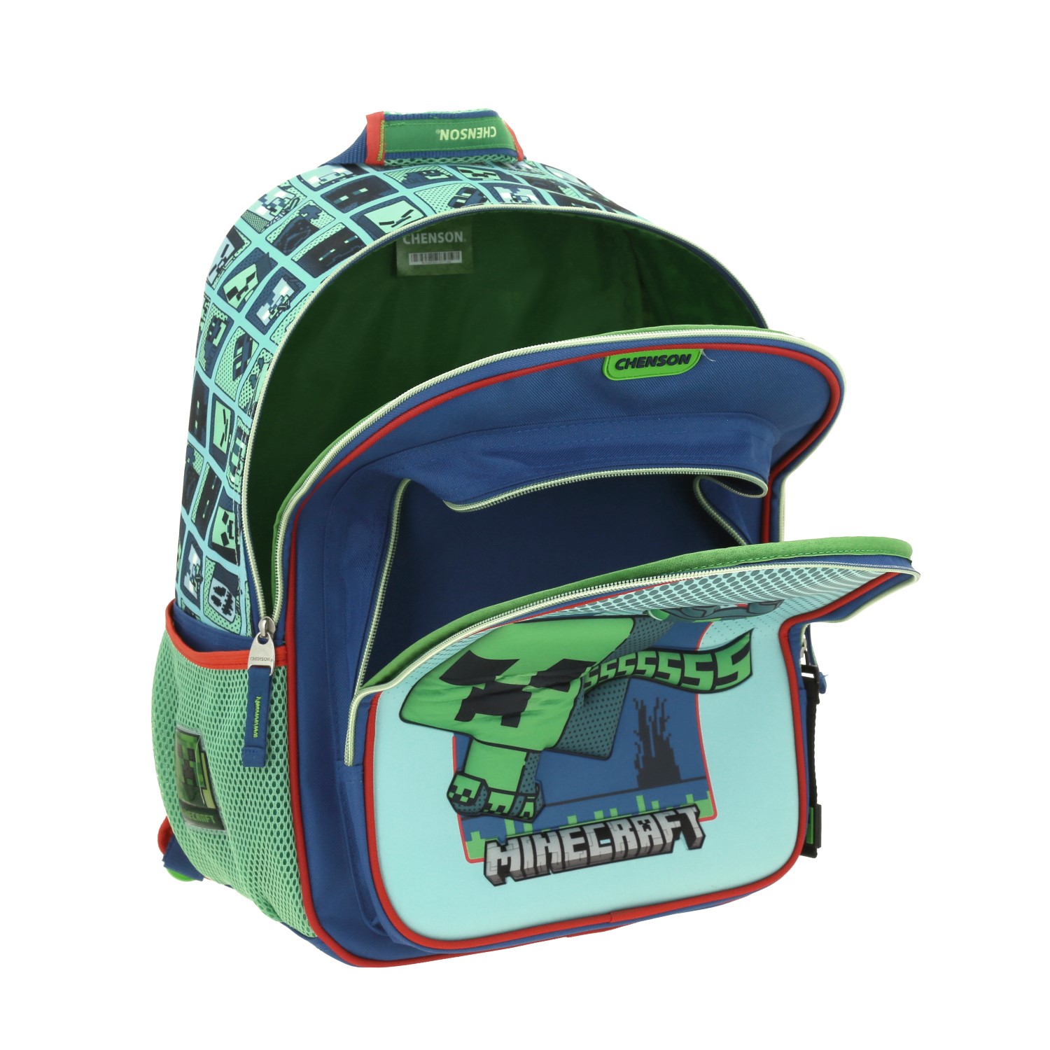 Foto 5 pulgar | Mochila Escolar Grande Primaria Chenson Minecraft Bliper Mc66007-9