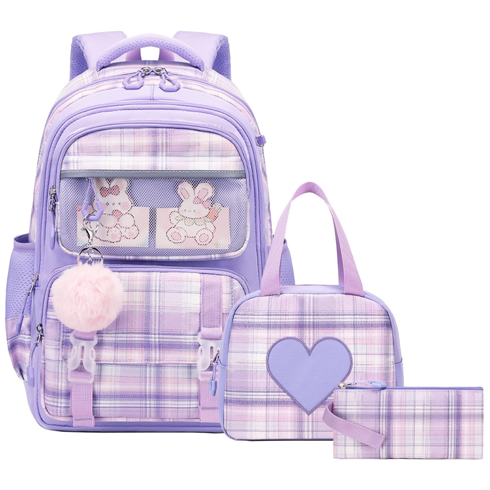 Foto 2 pulgar | Mochila Bevalsa Morada con 3 Piezas  - Venta Internacional
