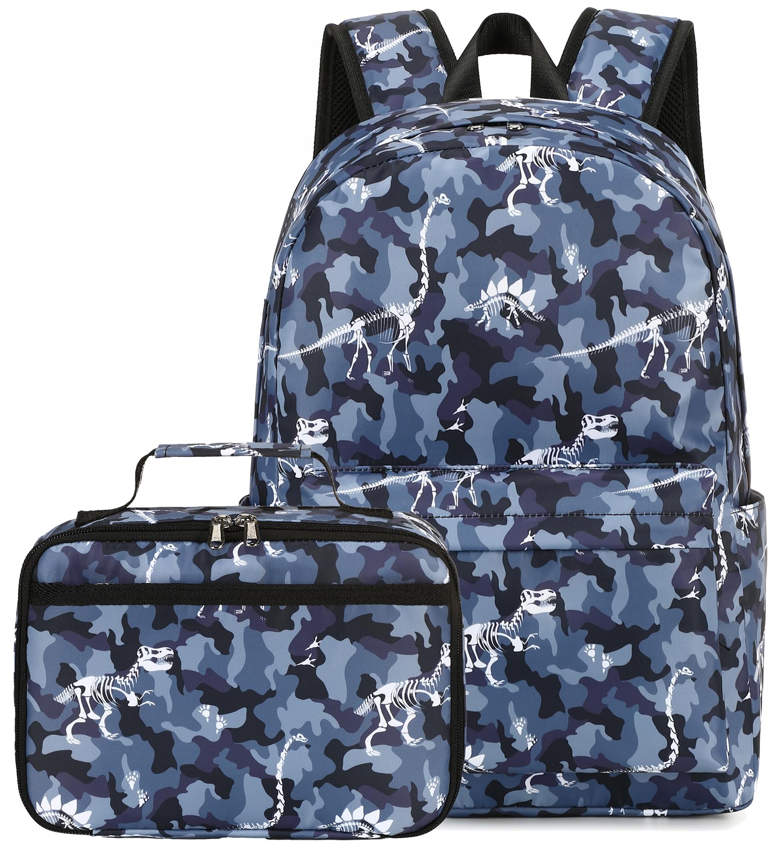 Mochila Escolar Ledaou Para Niños Con Lonchera Con Diseño De Dinosaurio - Venta Internacional.