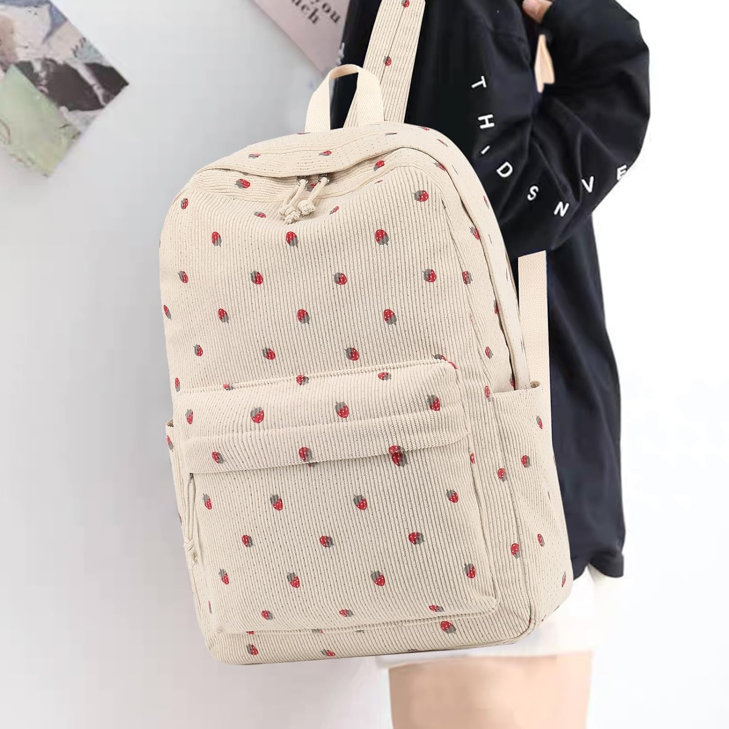 Foto 6 pulgar | Mochila Bluboon Para Niñas En Edad Escolar, Bolsa De Pana, 13 Pulgadas - Venta Internacional.
