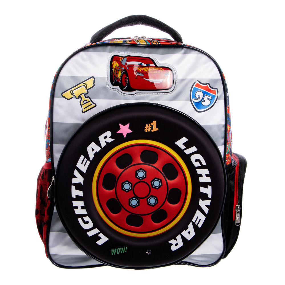 Foto 2 pulgar | Mochila Primaria Con Charms Disney Cars (20l Gris)