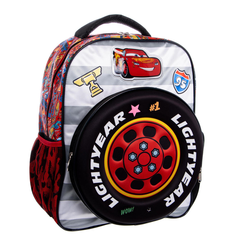 Foto 7 pulgar | Mochila Primaria Con Charms Disney Cars (20l Gris)