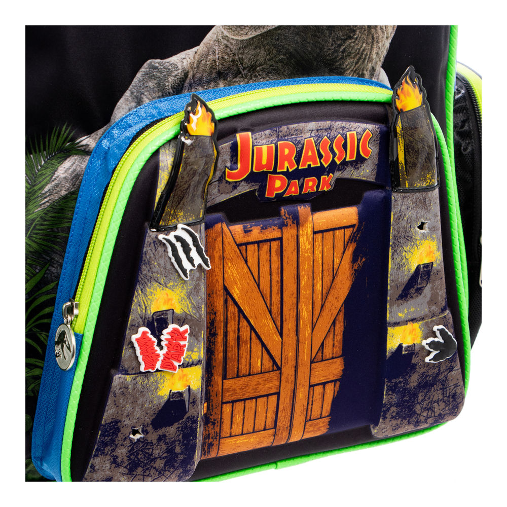 Foto 7 pulgar | Mochila Primaria Infantil Jurassic Park (charms) 20l (negro)