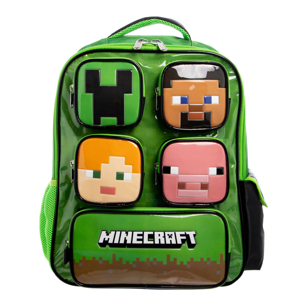 Foto 2 pulgar | Mochila Primaria Infantil Minecraft (20l Verde)