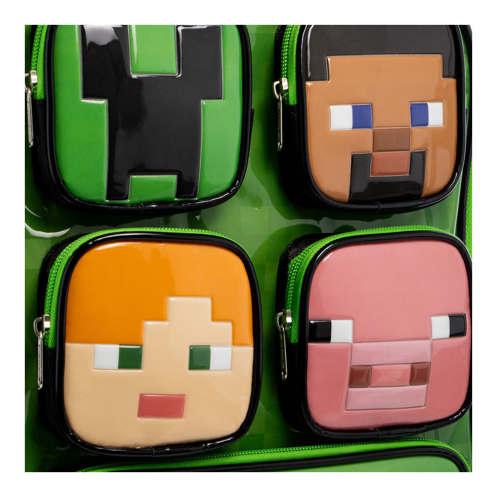Foto 6 pulgar | Mochila Primaria Infantil Minecraft (20l Verde)