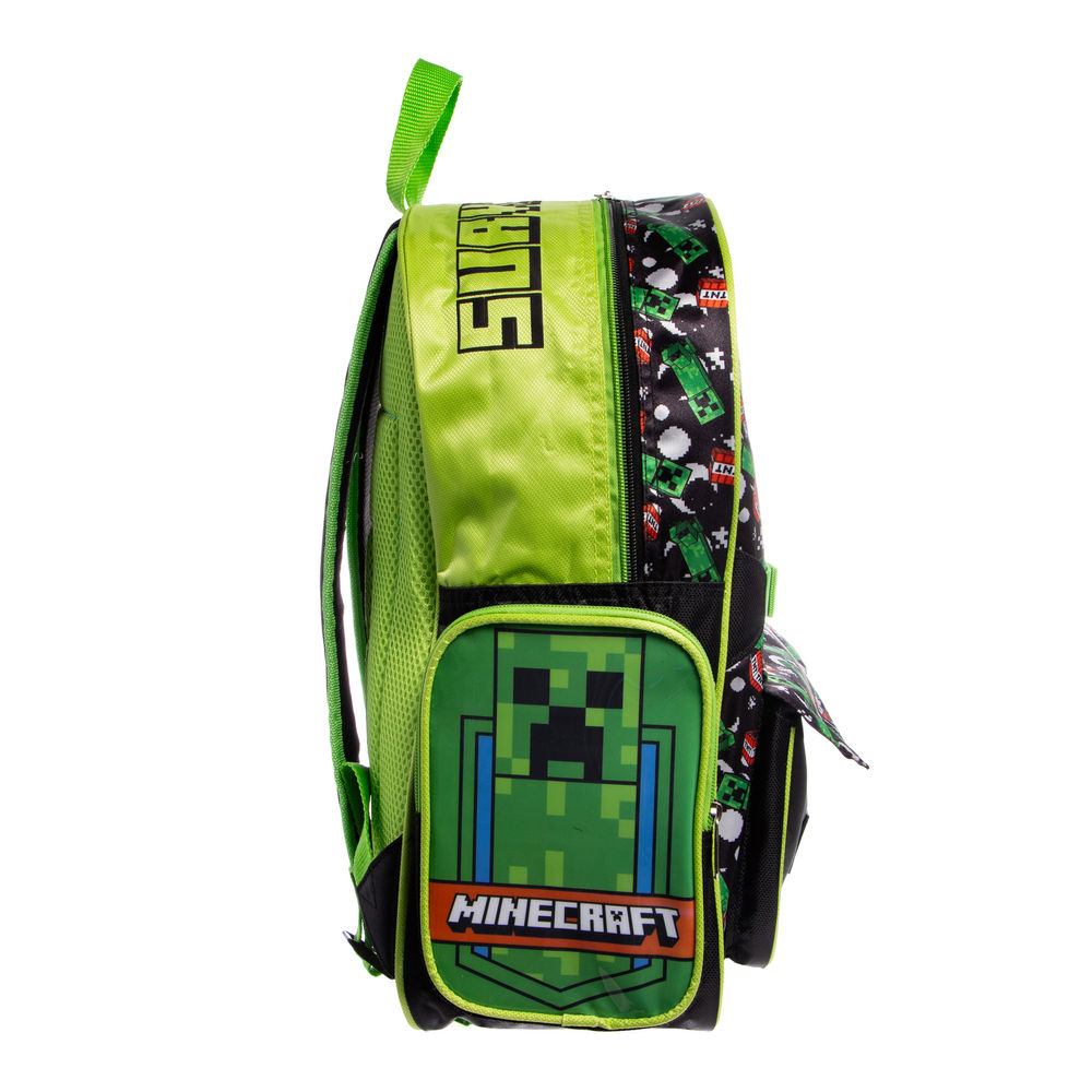 Foto 4 pulgar | Mochila Primaria Infantil Minecraft (creeper 20l Verde)